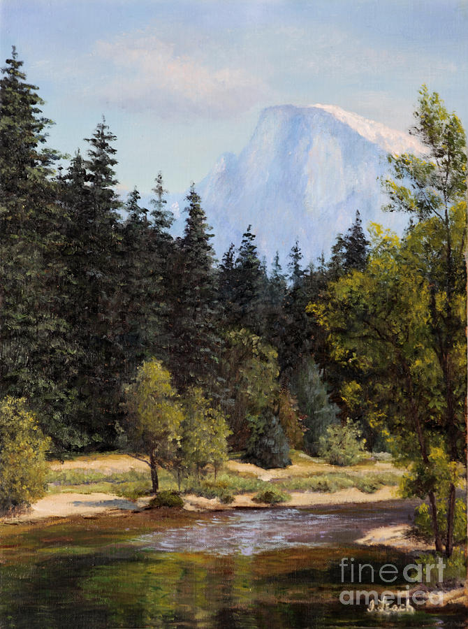 Mountain Painting - Half Dome by Irene Leach