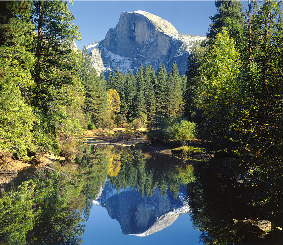 Yosemite National Park Photograph - 2M6708-Half Dome Reflect by Ed  Cooper Photography