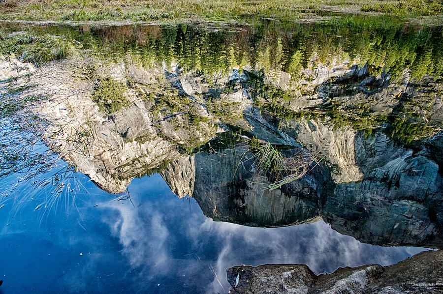 Half Dome Reflection Photograph by Cat Connor
