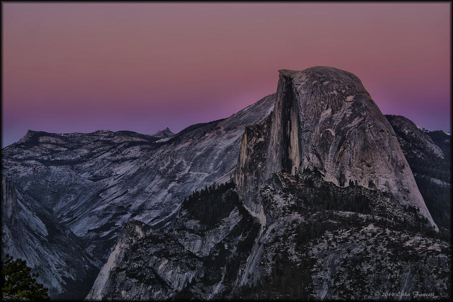 Half Dome Twilight Photograph by Erika Fawcett