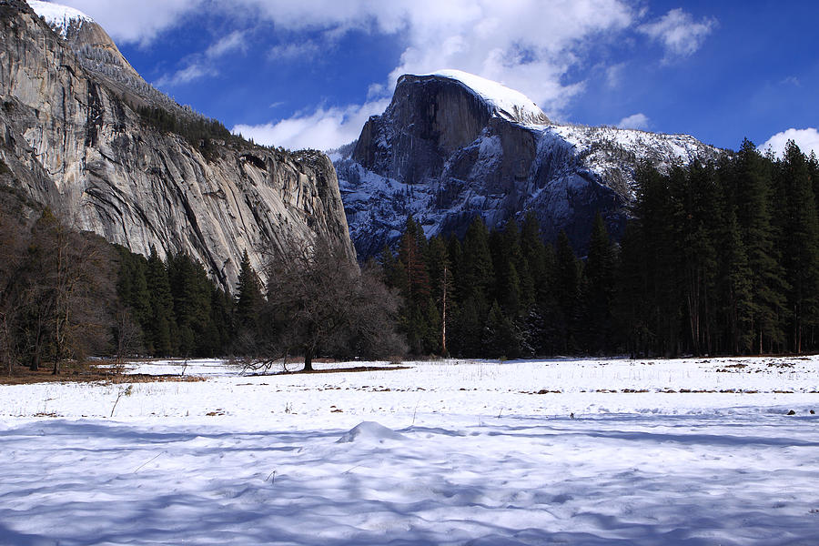 Half Dome winter snow Photograph by Duncan Selby