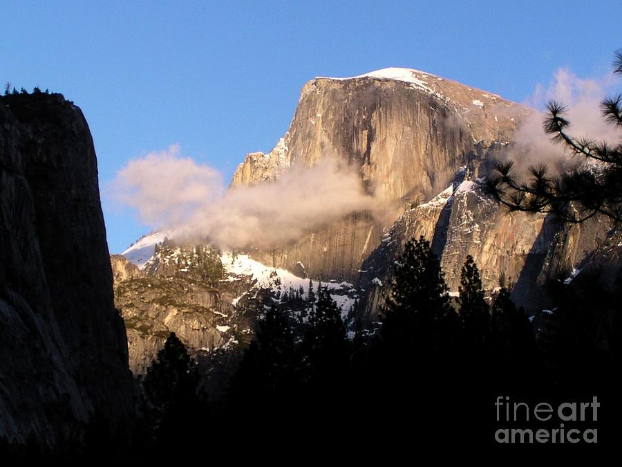 Half Dome With Snow Photograph