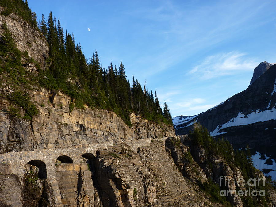 Half Moon And Three Arches In The Going To The Sun Road Glacier National Park USA by Aeris Osborne