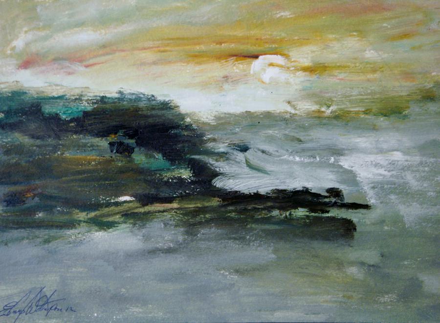 Half Moon Bay- Premium Painting by Edward Wolverton