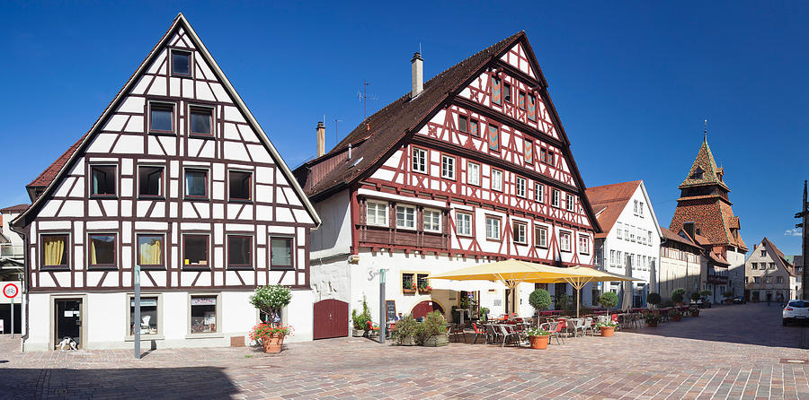 Architecture Photograph - Half-timbered House And Bell Tower by Panoramic Images