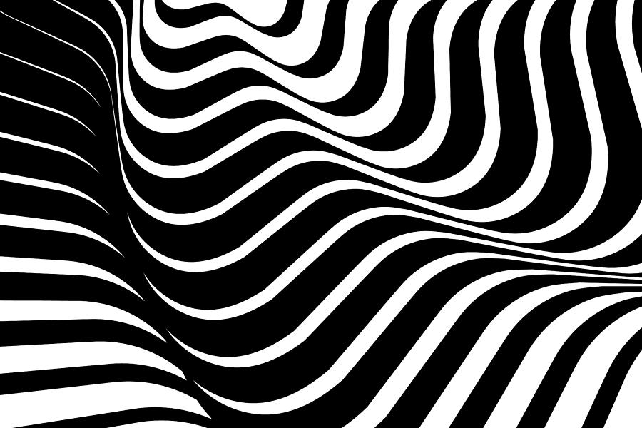Halftone pattern, abstract background of rippled, wavy lines. Drawing by Dimitris66