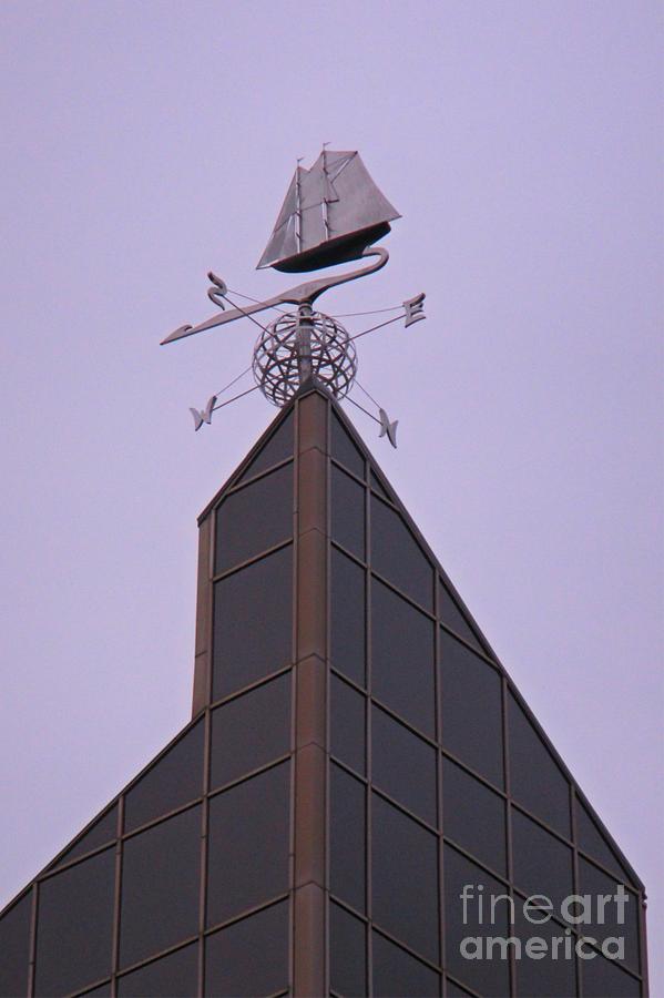 Boat Photograph - Halifax Trade and Convention Centre Weather Vane by John Malone Halifax graphic artist
