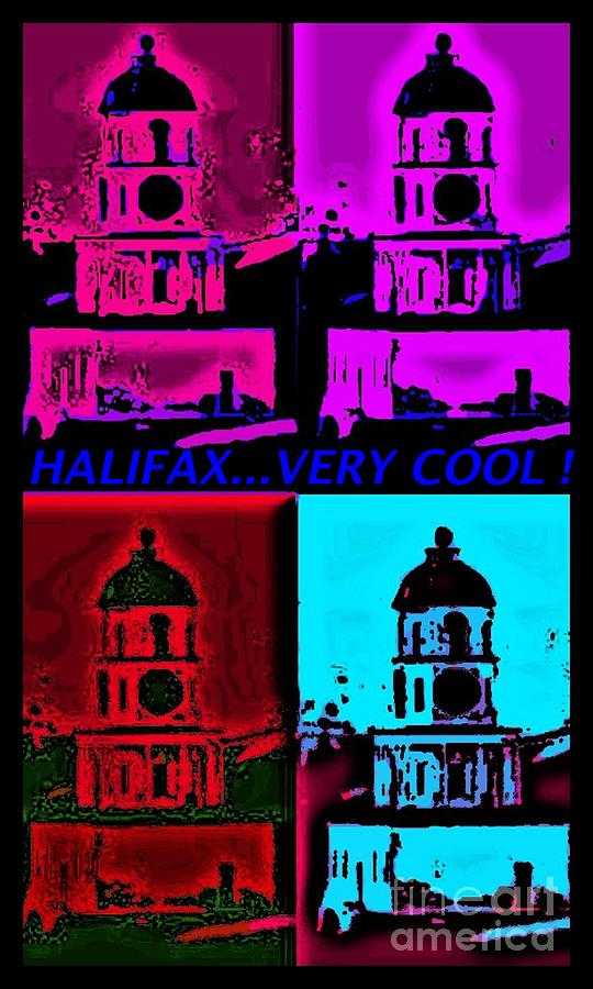 Halifax Town Clock Digital Art - Halifax Very Cool Pop Art by John Malone