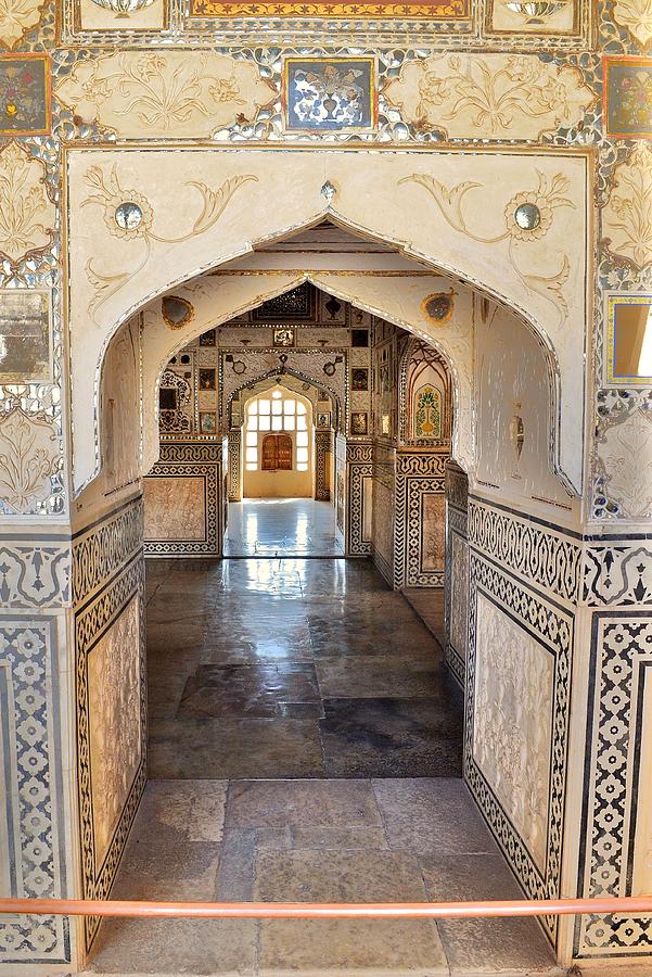 Hall of Mirrors - Amber Fort - Jaipur India Photograph by Kim Bemis
