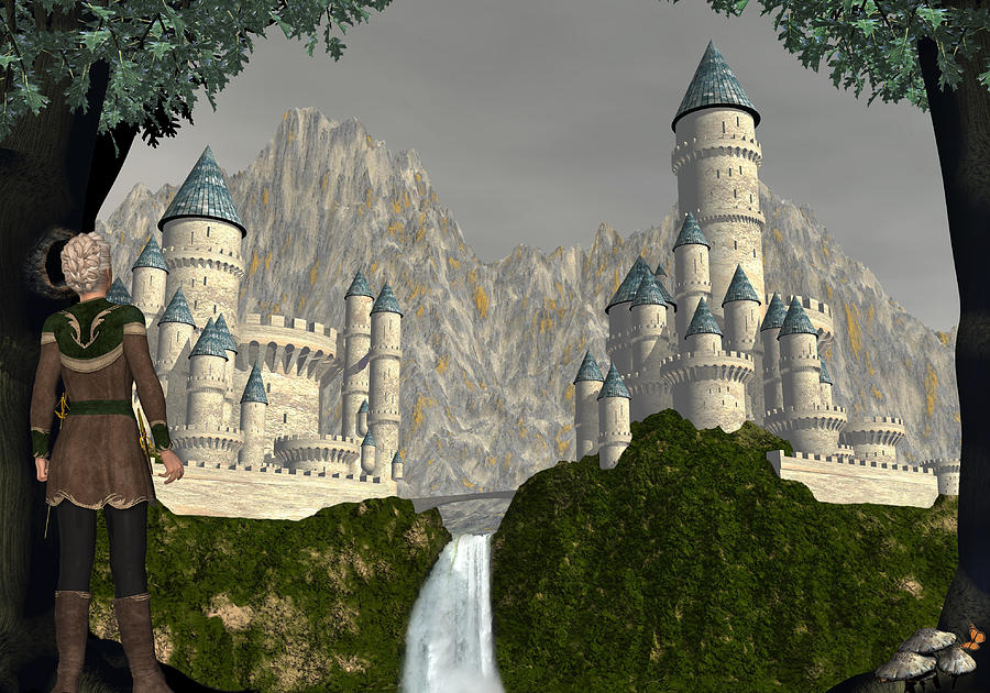 Fantasy Castle Digital Art by David Griffith - Pixels