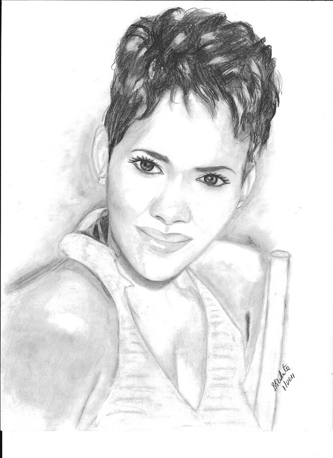Halle Berry Drawing by Brian White