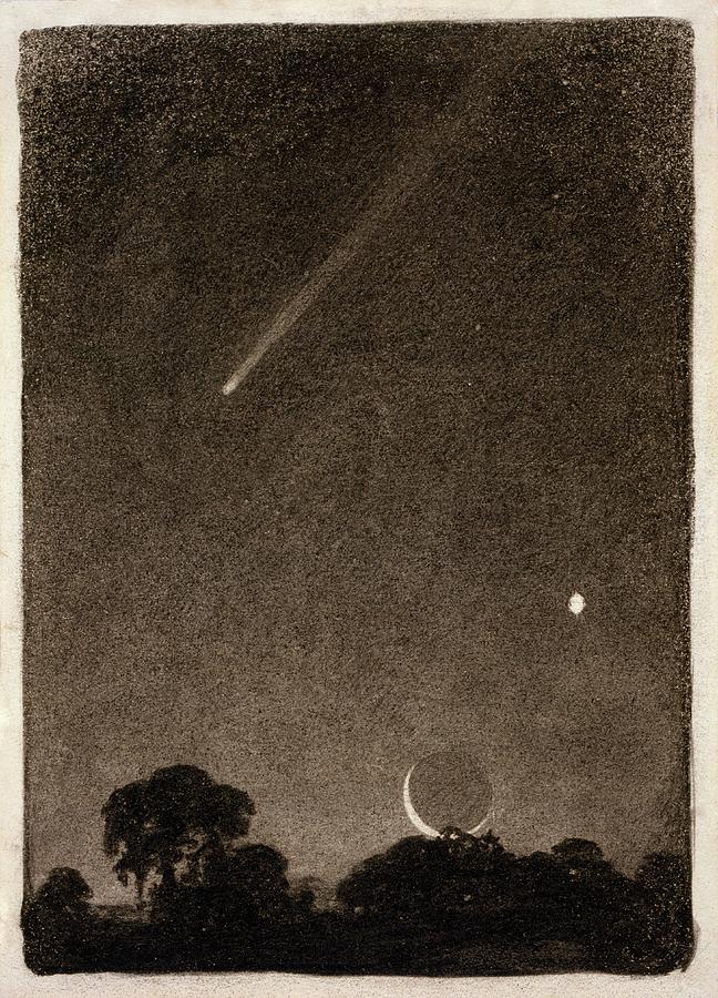Halleys Comet Photograph by Library Of Congress/science Photo Library