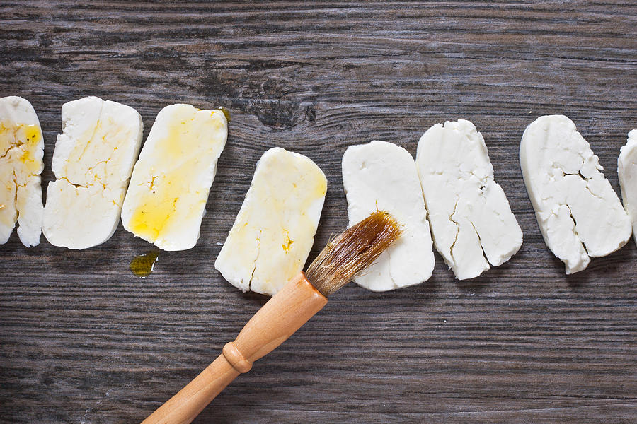 Cheese Photograph - Halloumi Cheese by Tom Gowanlock