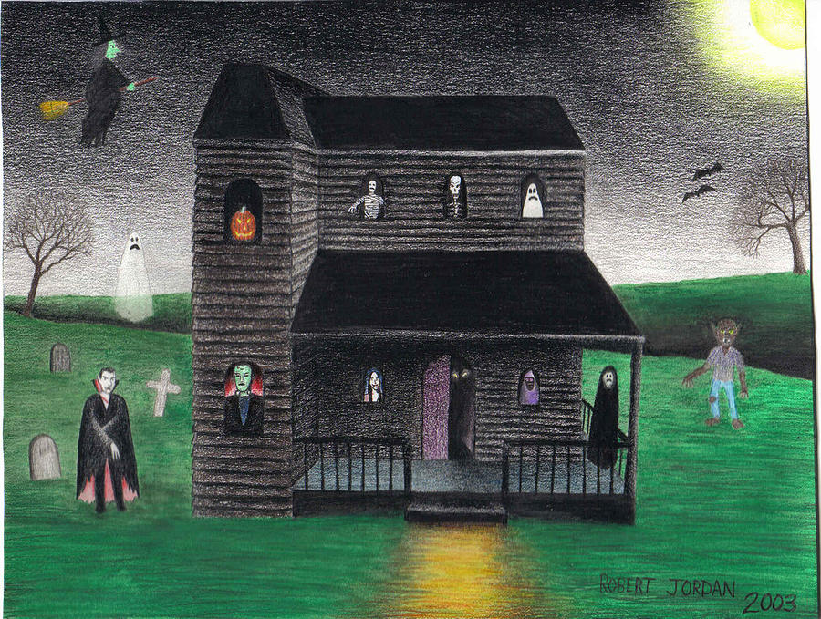 Halloween Drawing - Halloween 2003 by Bob Jordan