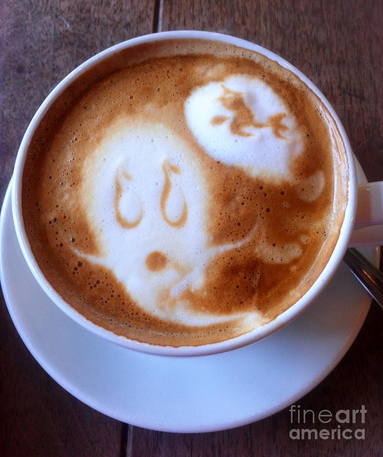 Halloween Boo Latte Photograph by Susan Garren