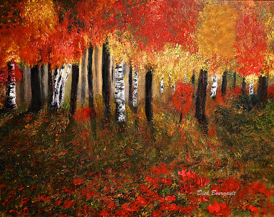 Halloween Colors Painting by Dick Bourgault