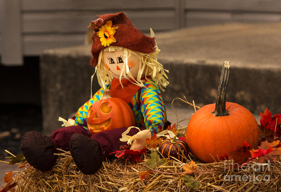 Fall Photograph - Halloween Doll by Iris Richardson