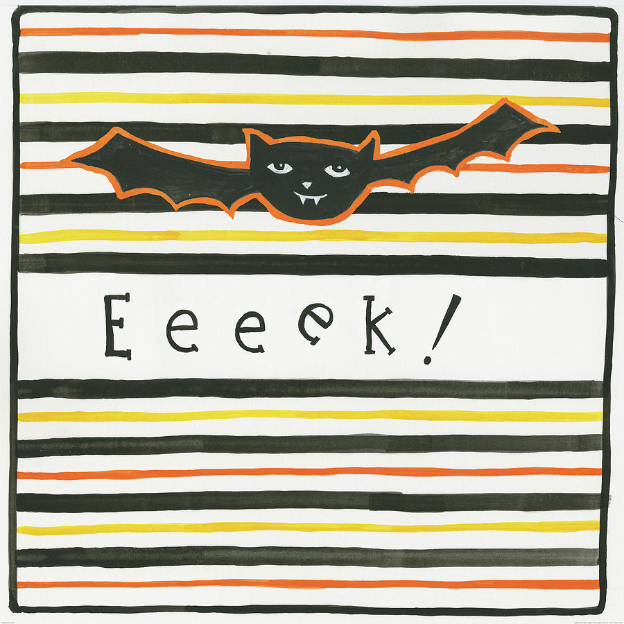 Fall Painting - Halloween Eeek Bat by Melissa Averinos