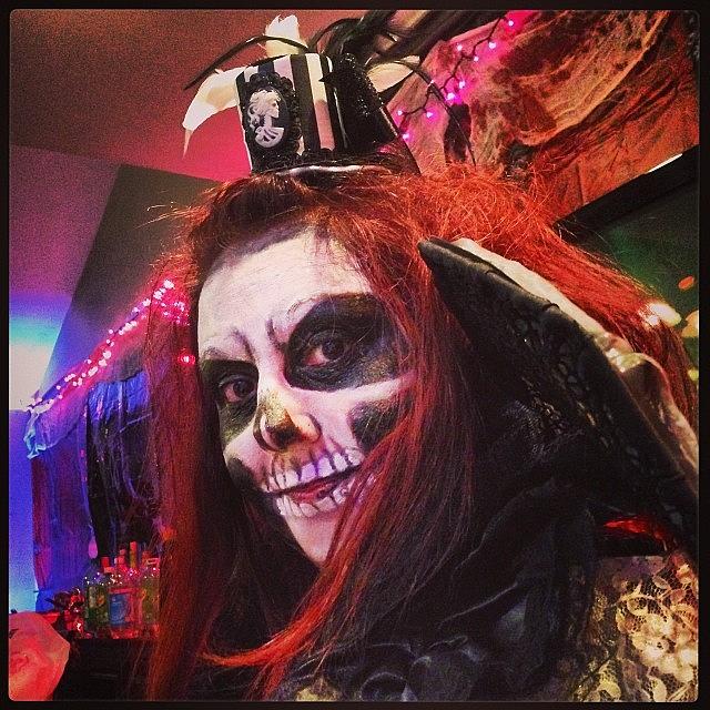 Halloween Photograph - Halloween. #halloween #skull #makeup by Craig Kempf