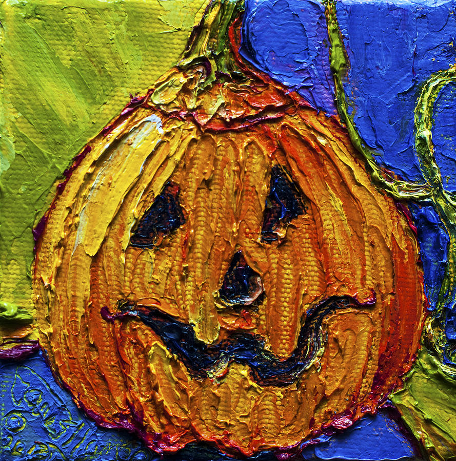 Halloween Jack-O-Lantern Painting by Paris Wyatt Llanso