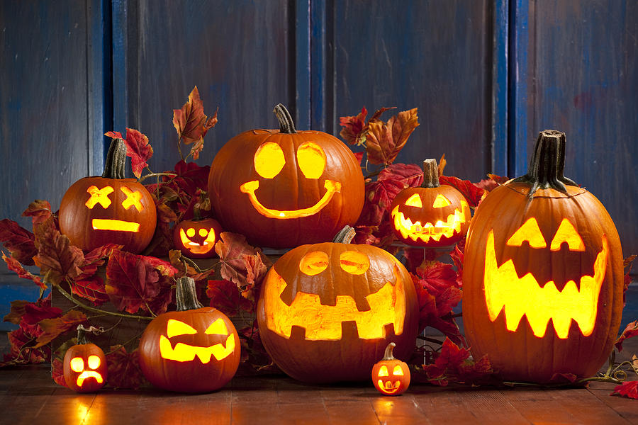 Halloween Jack-o-Lantern Pumpkins Photograph by NWphotoguy