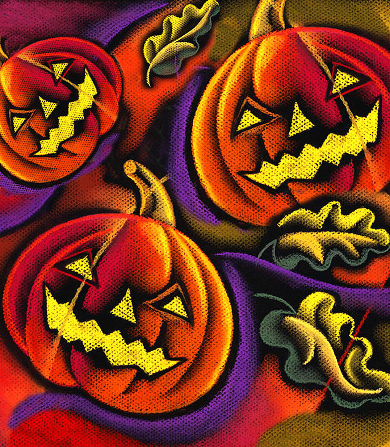 Halloween Painting by Leon Zernitsky