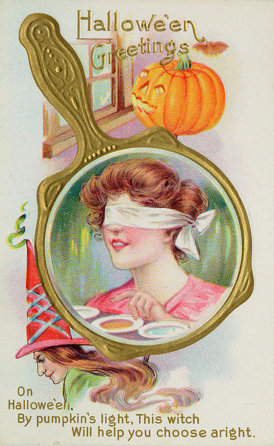 Halloween Drawing - Halloween Magic - Choosing  The Dish by Mary Evans Picture Library