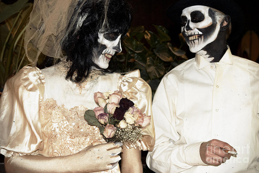 Halloween Skeleton Bride And Groom Photograph By Jan Tyler