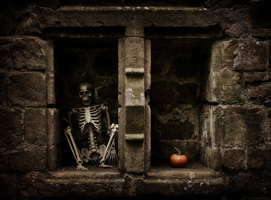 Halloween Photograph - Halloween Skeleton by Amanda Elwell