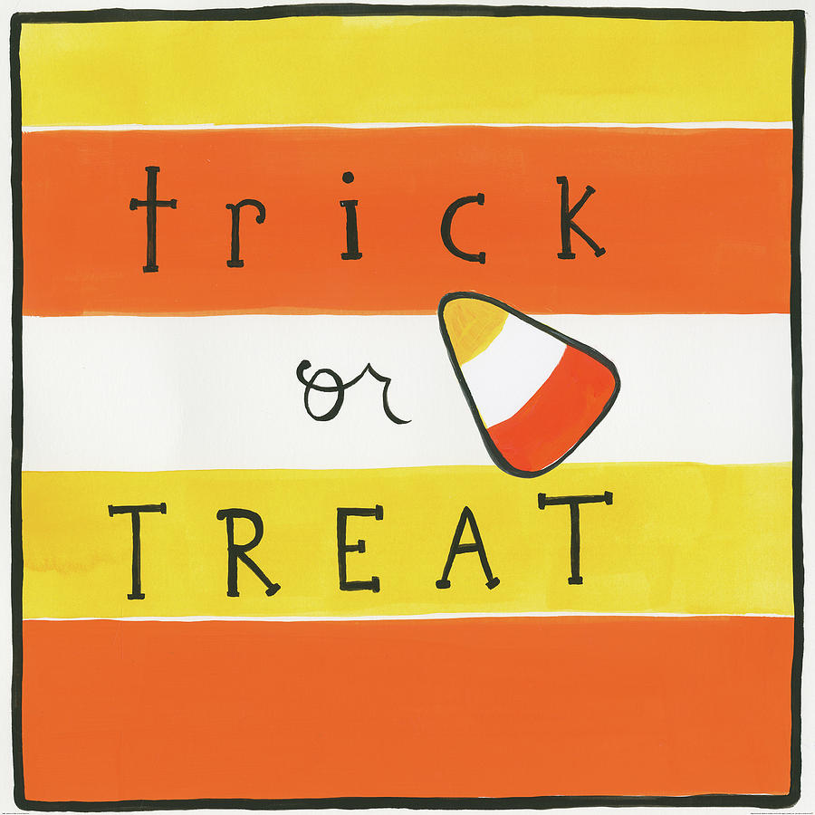 Candy Painting - Halloween Trick Or Treat Candy Corn by Melissa Averinos