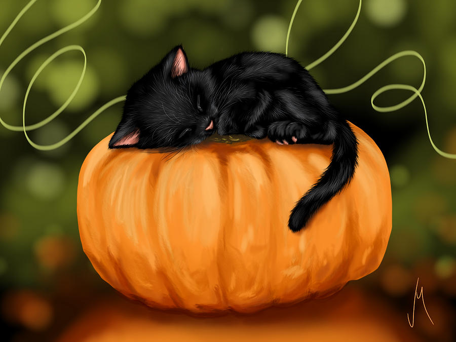 Pumpkin Digital Art - Halloween by Veronica Minozzi