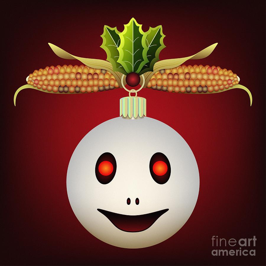 Hallowgivingmas Ornament Ghost Digital Art by MM Anderson
