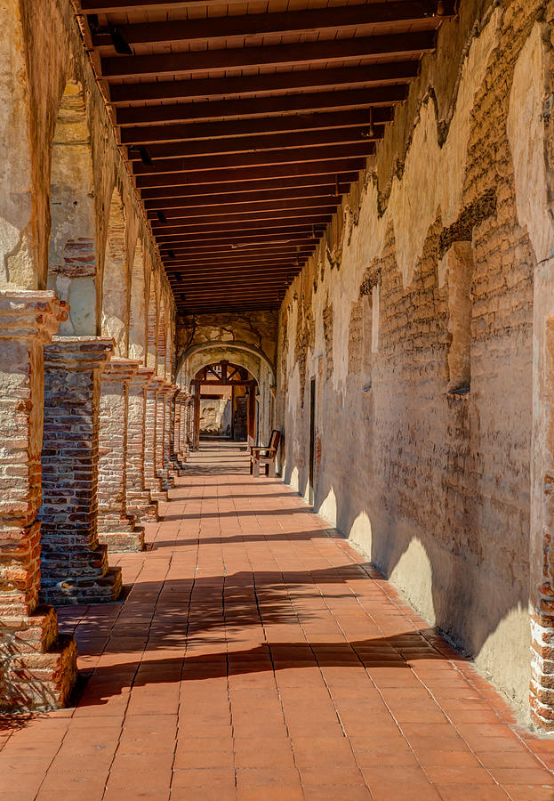 Hallway 1 at San Juan Capistrano Photograph by Vance Bell