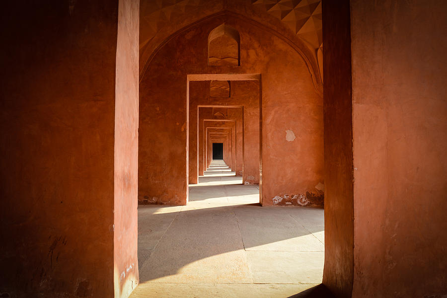 Hallway at the Taj Mahal in India Photograph by Brandon Bourdages