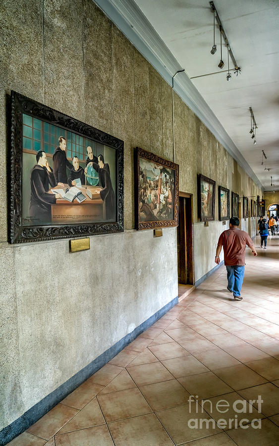 Architecture Photograph - Hallway of Paintings by Adrian Evans