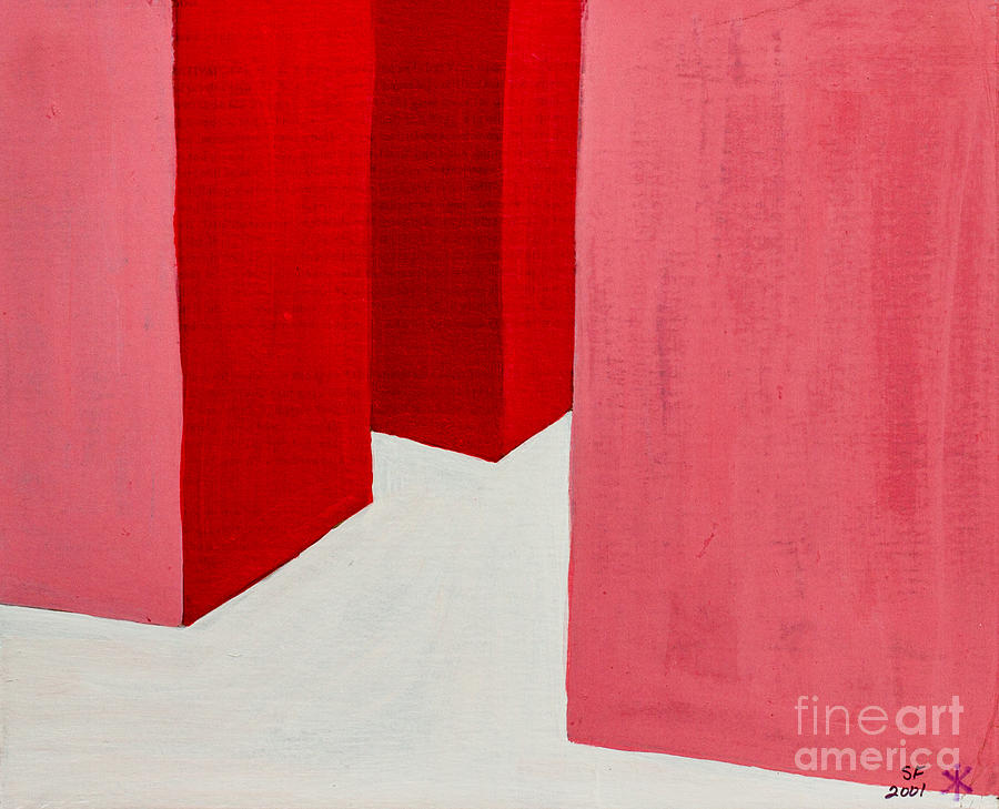Hallway red Painting by Stefanie Forck