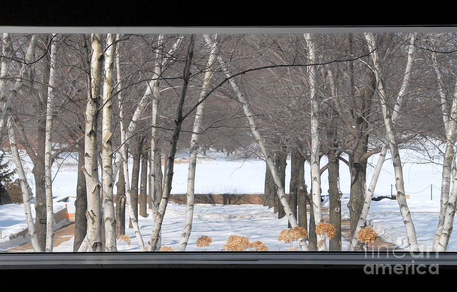 Hallway Winter window view Digital Art by Glenn Morimoto - Pixels