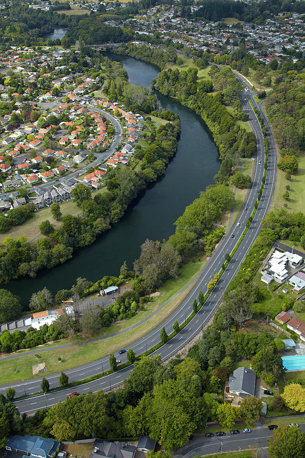 Hamilton East, Waikato River And Cobham Photograph by David Wall | Pixels