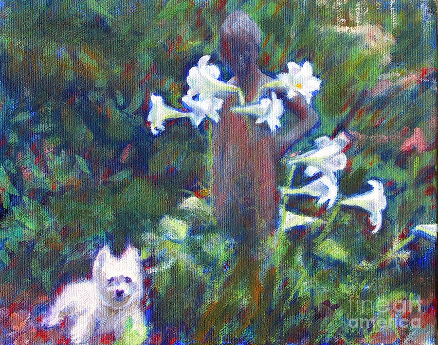 Hamilton in the Garden Painting by Candace Lovely