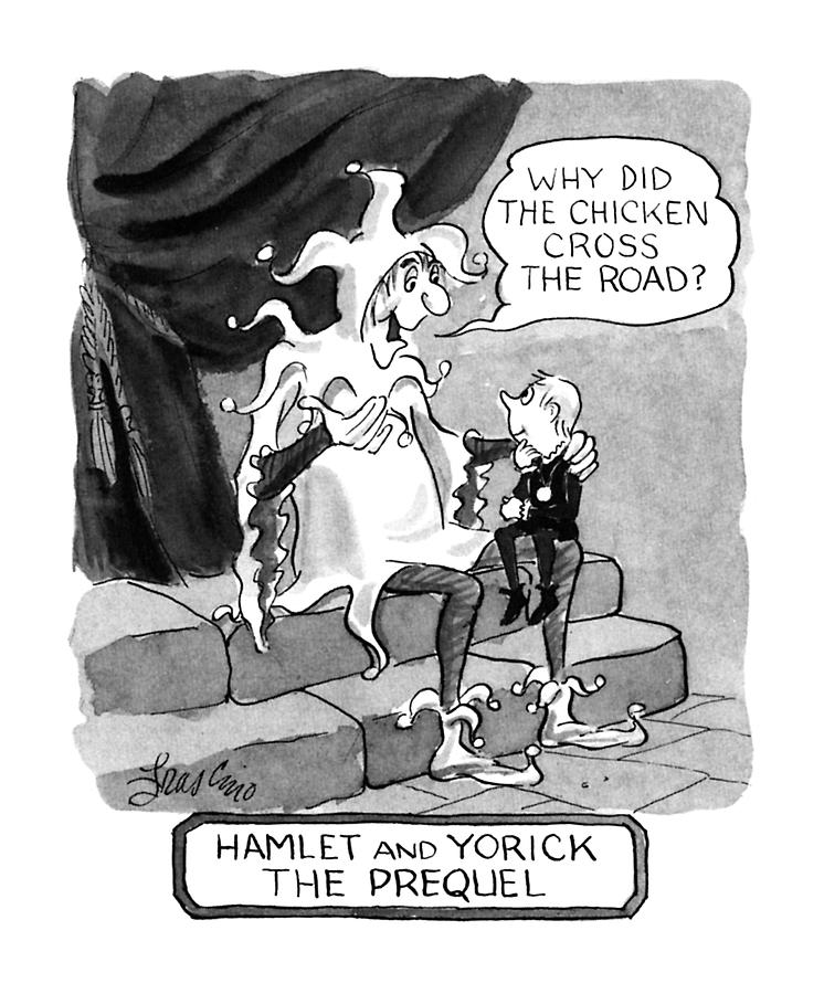 Hamlet And Yorick The Prequel Drawing by Edward Frascino
