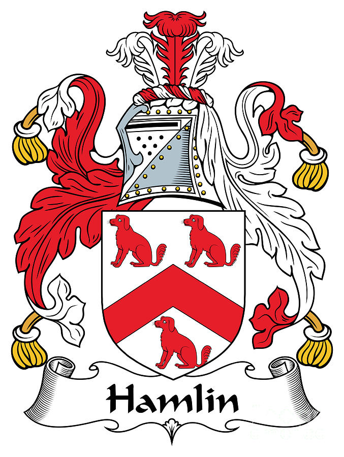 Hamlin Digital Art - Hamlin Coat of Arms Irish by Heraldry