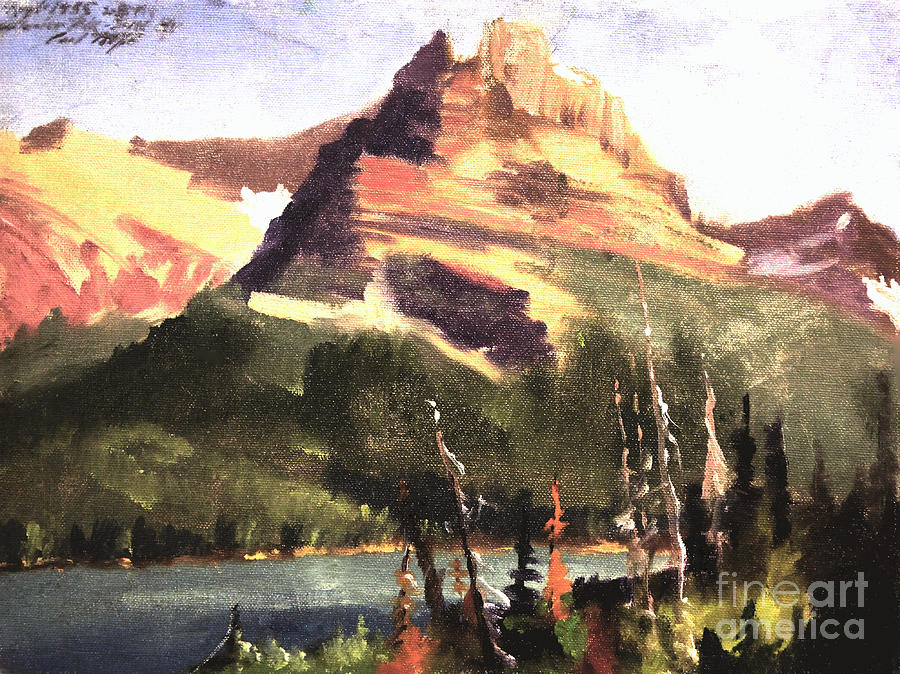 Hamlin Peak Bear Tooth Range Painting by Art By Tolpo Collection