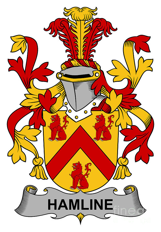 Hamline Digital Art - Hamline Coat of Arms Irish by Heraldry
