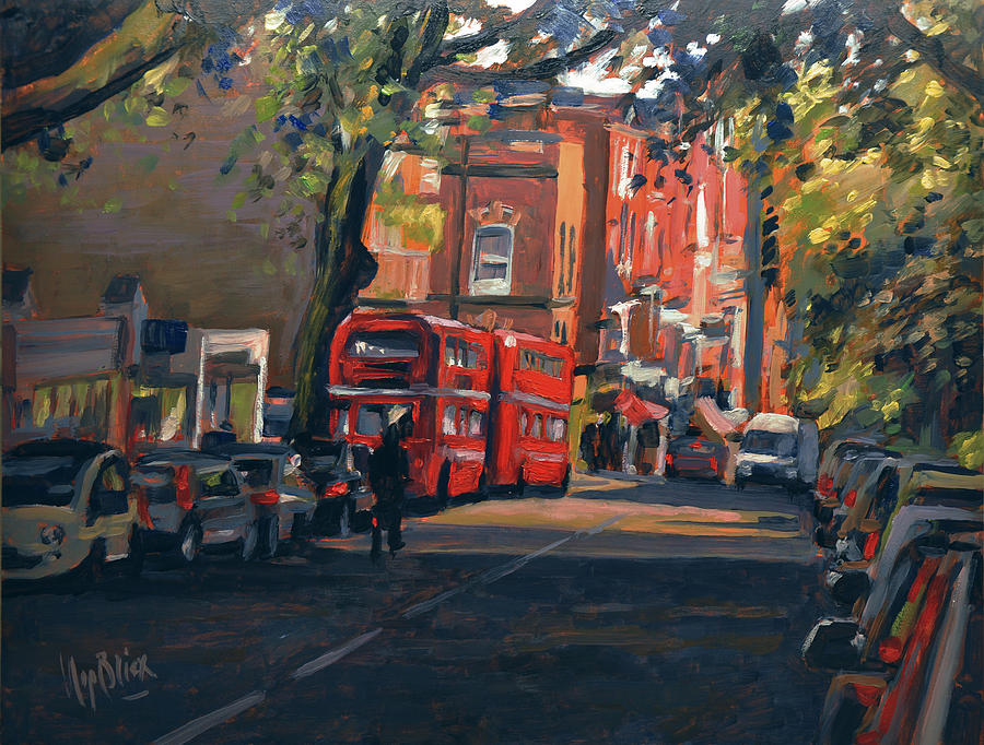 Hampstead High Street London Painting by Nop Briex