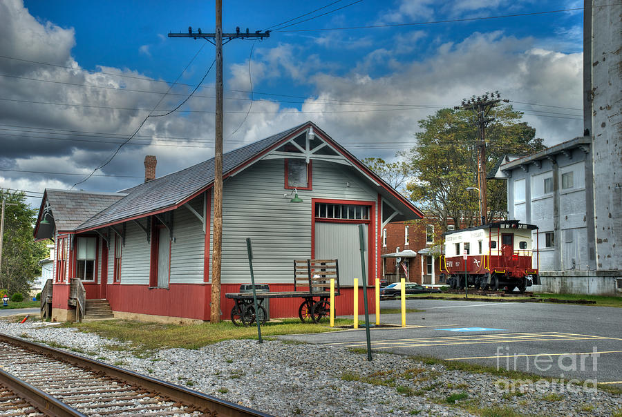 Hampstead Train Station and Western Maryland Caboose Photograph by Mark Dodd