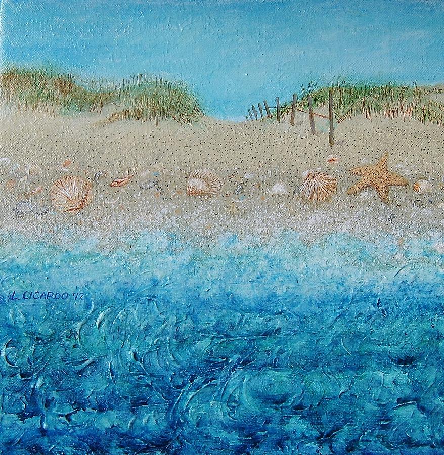 Shell Painting - Hampton Beach - SOLD by Lou Cicardo