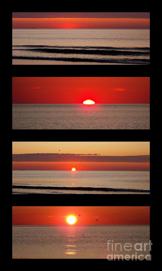 Hampton Beach Sunrise Collage Photograph by Eunice Miller