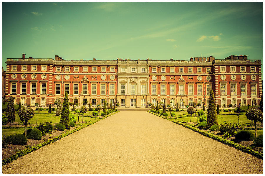 Hampton Court Palace Gardens as seen from The Knot Garden Photograph by Lenny Carter
