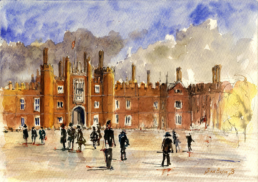 Hampton Painting - Hampton Court Palace London  by Juan  Bosco