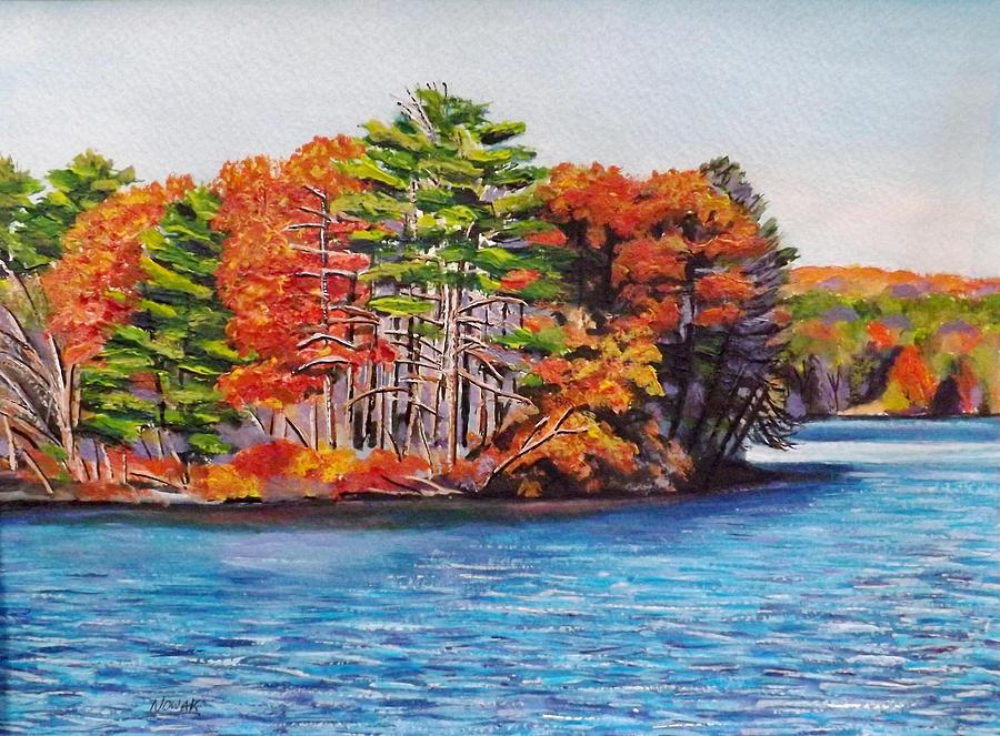 Hampton Ponds Island Painting by Richard Nowak
